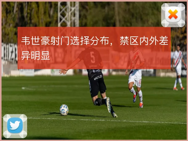 韦世豪射门选择分布,禁区内外差异明显